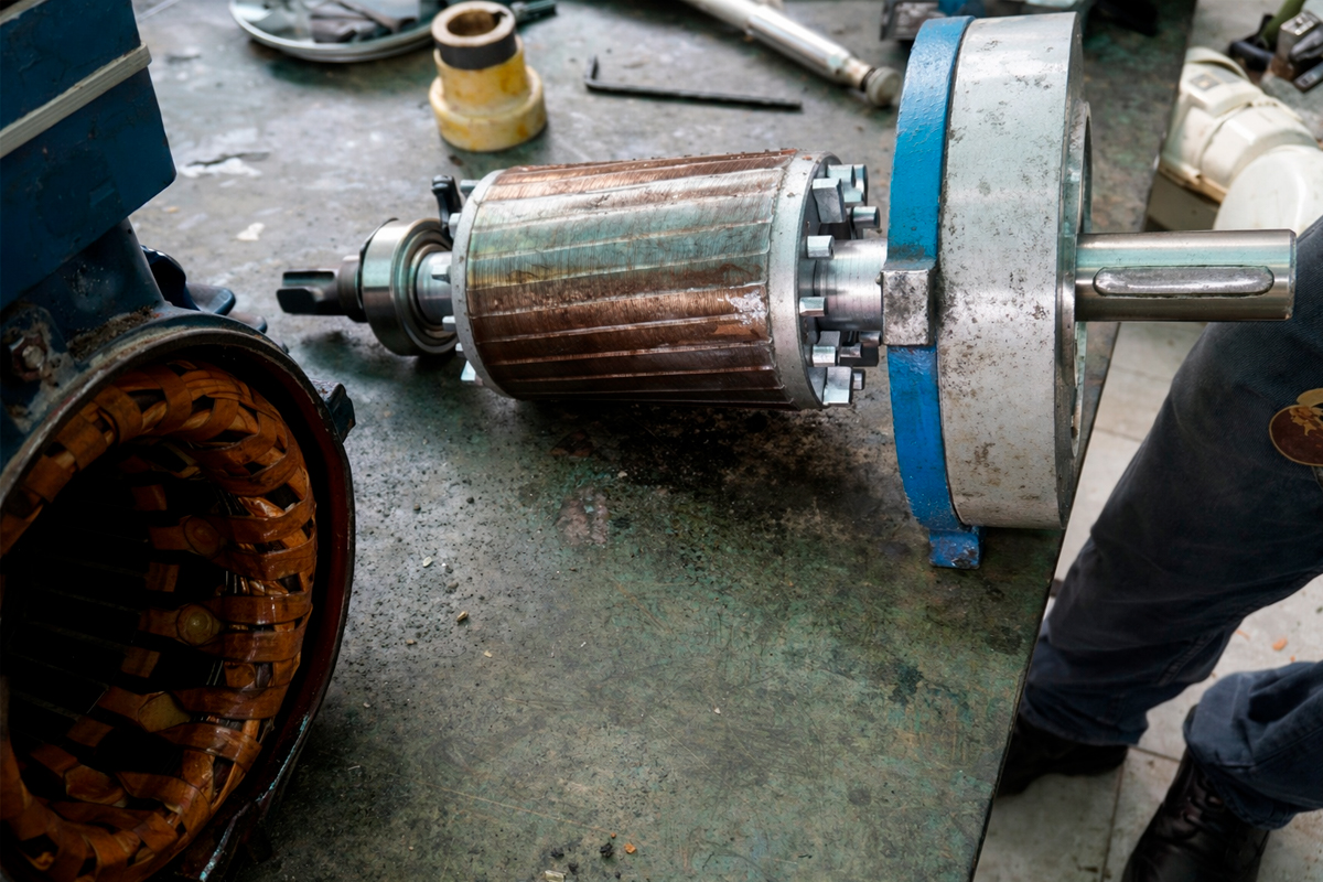 Rotor en mantenimiento